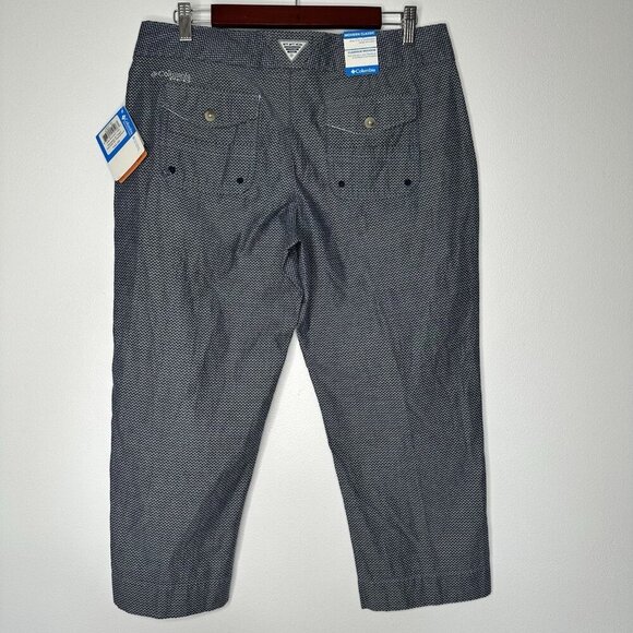 Columbia Capri Pants Size 10 Omni Shade Blue Upf 50 - Picture 6 of 14